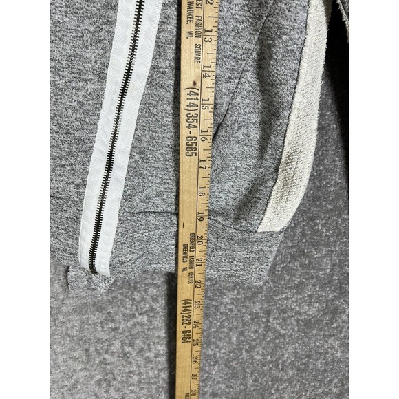 Dolan T-Shirt Knit Cowl Neck Asymmetrical Full Zip‎ Crop Sweater Womens XS Gray - Picture 13 of 16